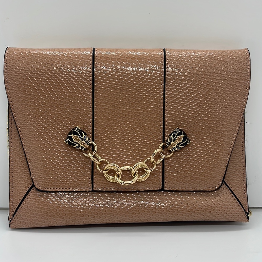 Topshop faux snake crossbody chain strap with panther